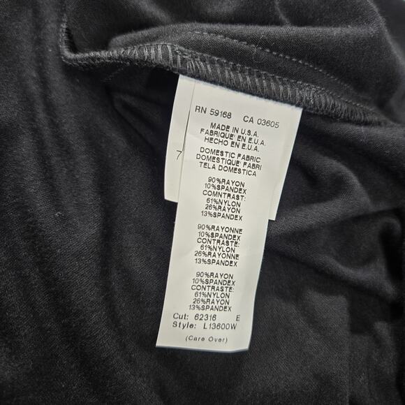 Karen Kane Swing Midi Dress 2X Black Knit Lace Yoke Long Sleeve Whimsigoth Boho - Picture 10 of 15